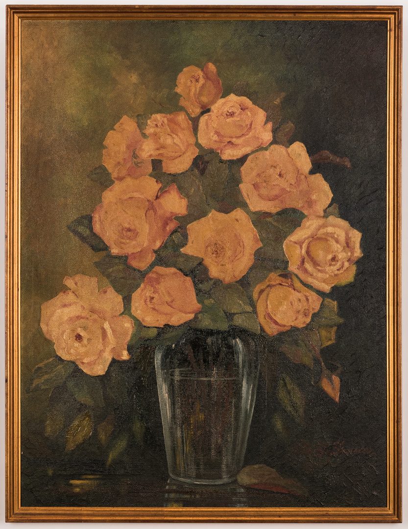 Lot 656: Helen LaFrance Still Life with Roses
