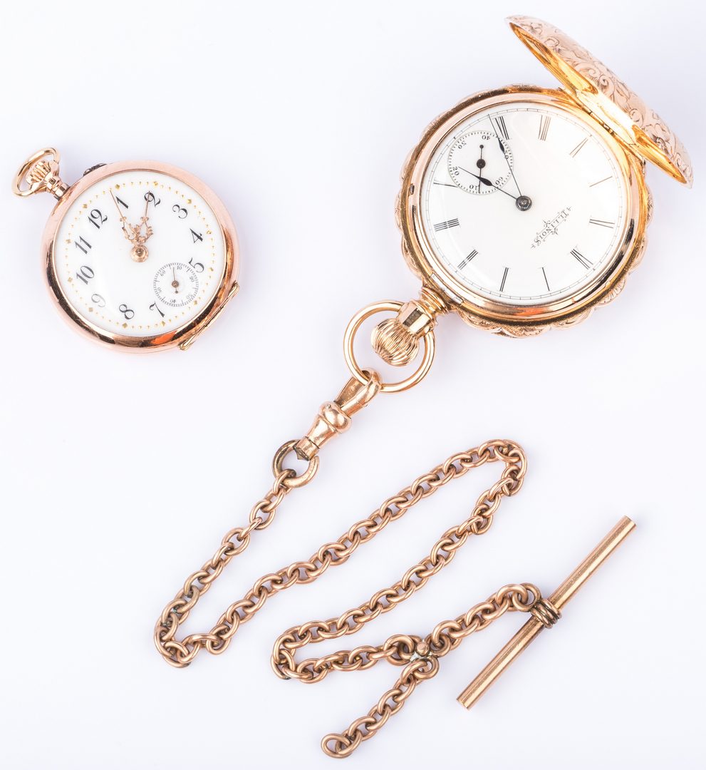 Lot 682: 2 14K Lady's Pocketwatches