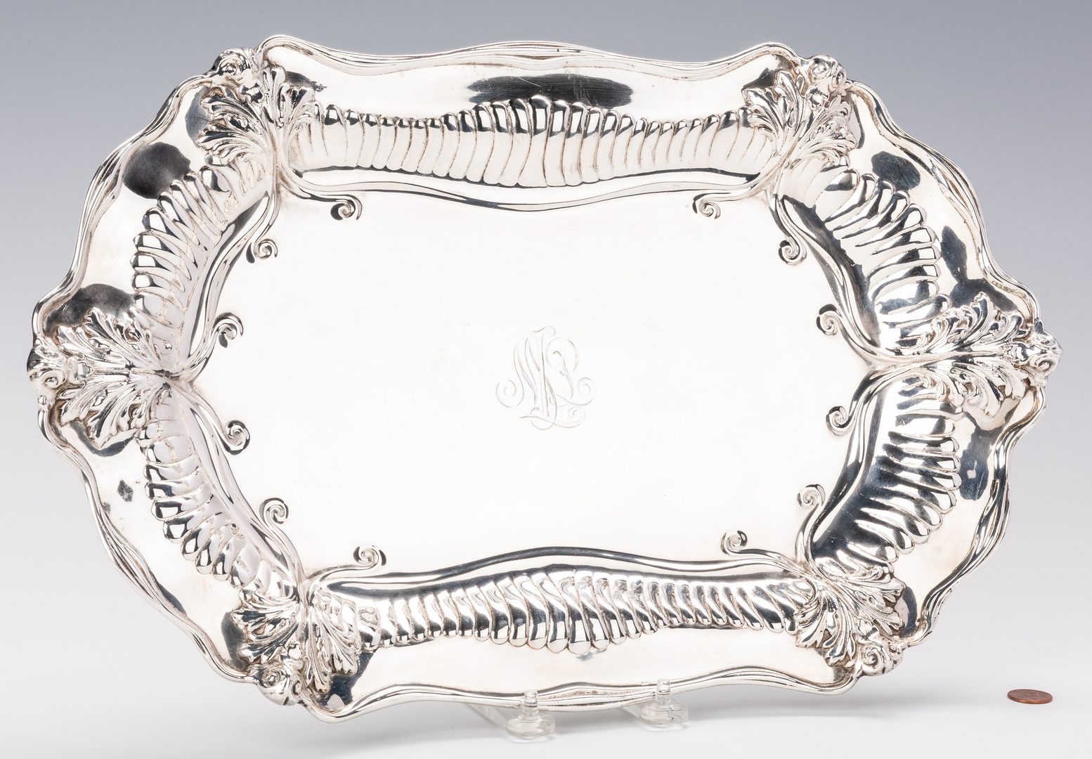 Lot 697: Dominick and Haff Sterling Tray
