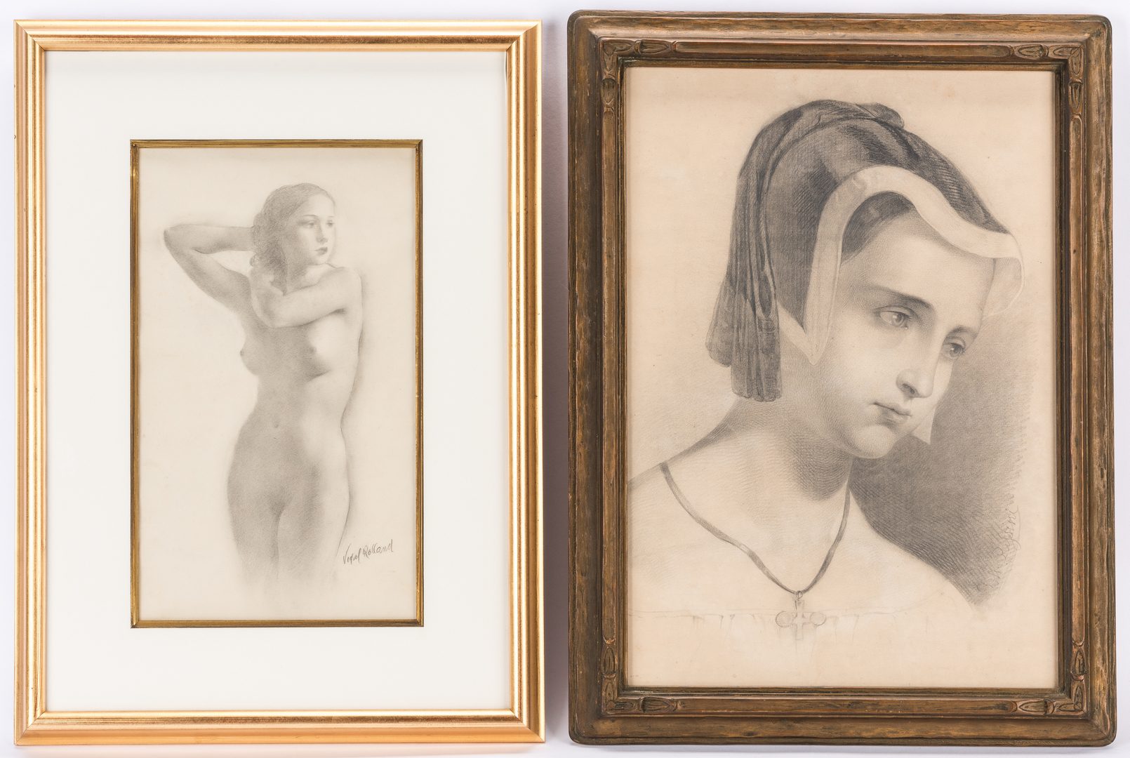 Lot 719: 2 Drawings, inc. Passini and Rolland