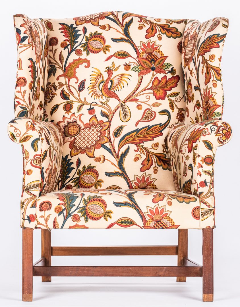 Lot 724: 2 Queen Anne Chairs & Hepplewhite Wing Chair