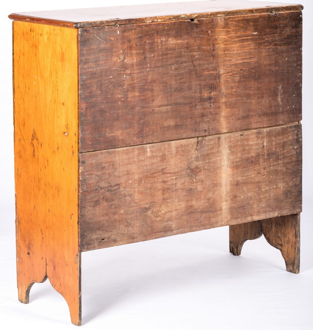 Lot 727: New England Tall Pine Blanket Chest, 18th Cent.