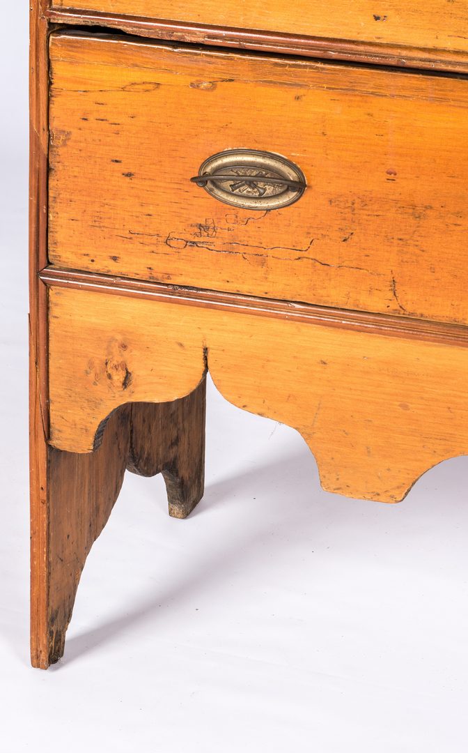 Lot 727: New England Tall Pine Blanket Chest, 18th Cent.