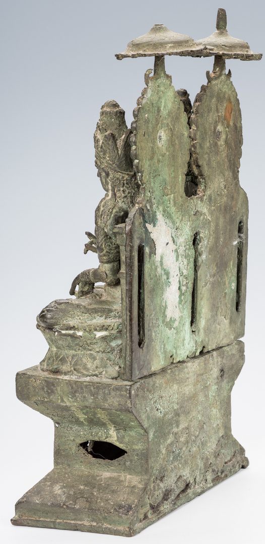 Lot 756: Southeast Asian Bronze Candleholder, Archaic Style