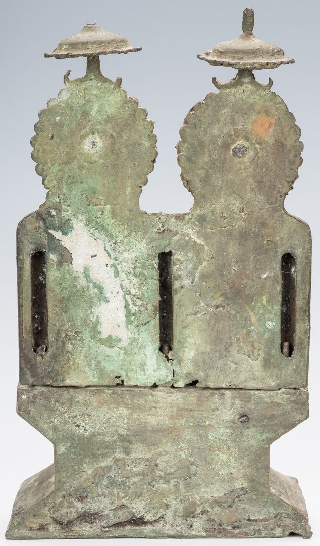 Lot 756: Southeast Asian Bronze Candleholder, Archaic Style