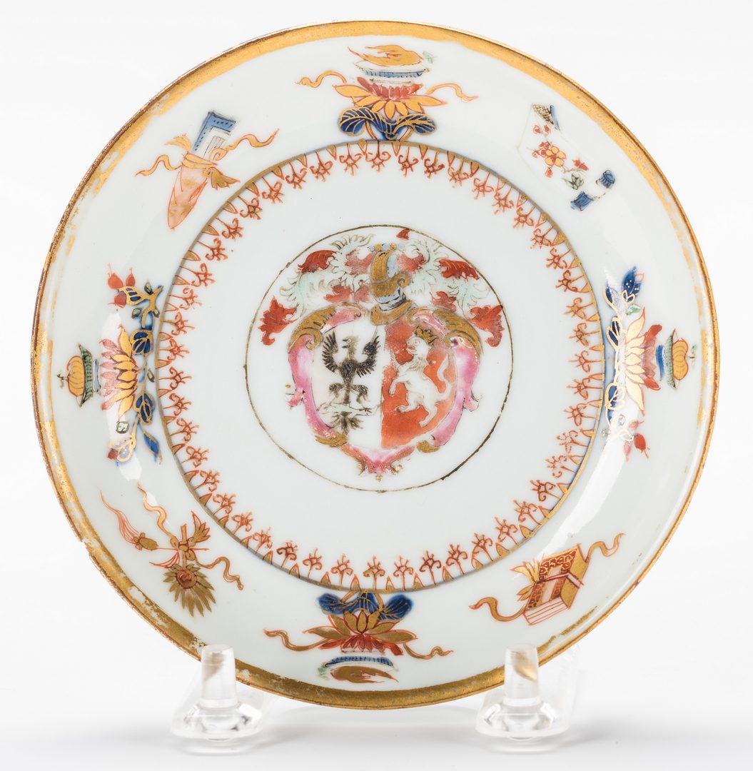 Lot 761: Chinese Export Armorial Cup & Saucer