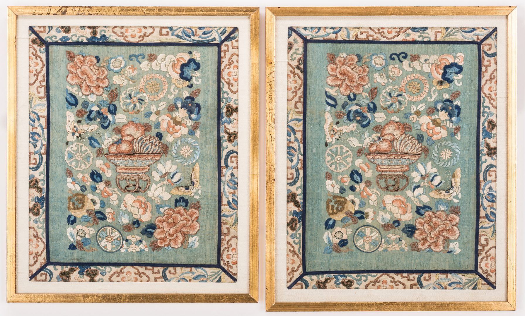 Lot 768: 2 Chinese Forbidden Stitch Embroideries