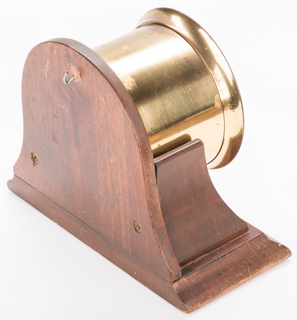 Lot 778: Seth Thomas Chronometer and Chelsea Ship Bell Clock, 2 items