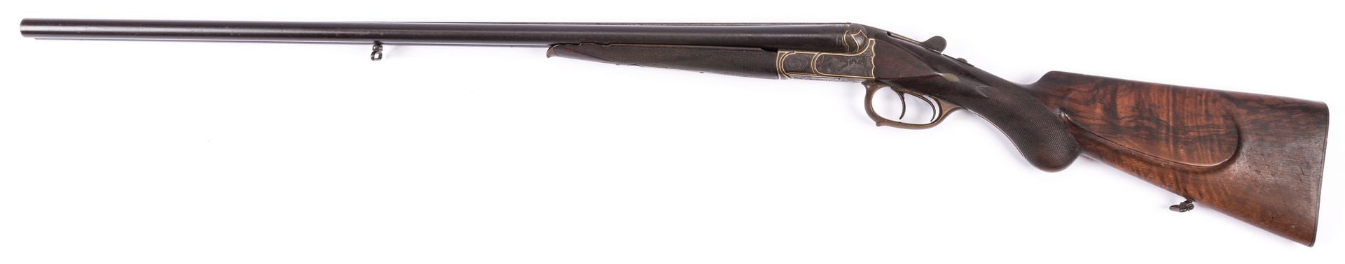 Lot 792: German Philipp Reeb Relief Engraved Double Shotgun, Early 20th century