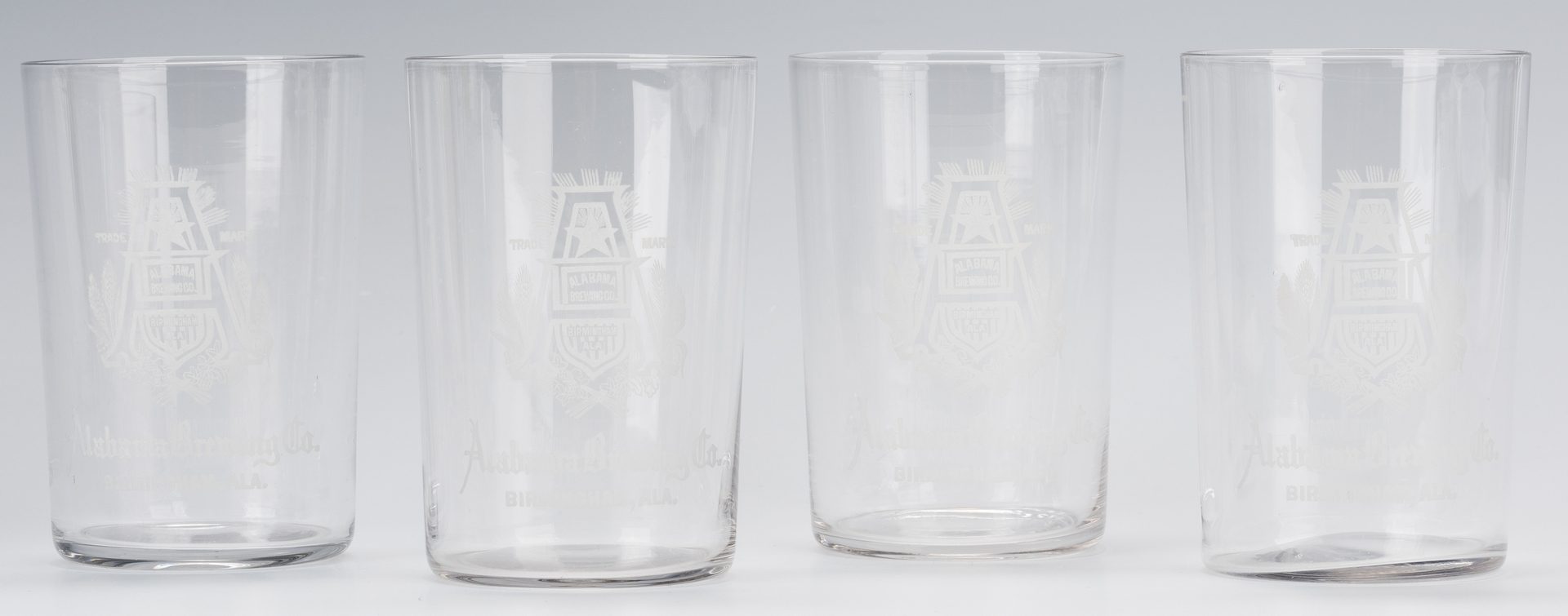 Lot 804: Alabama Brewing Co. Advertising Tray & 4 Glasses