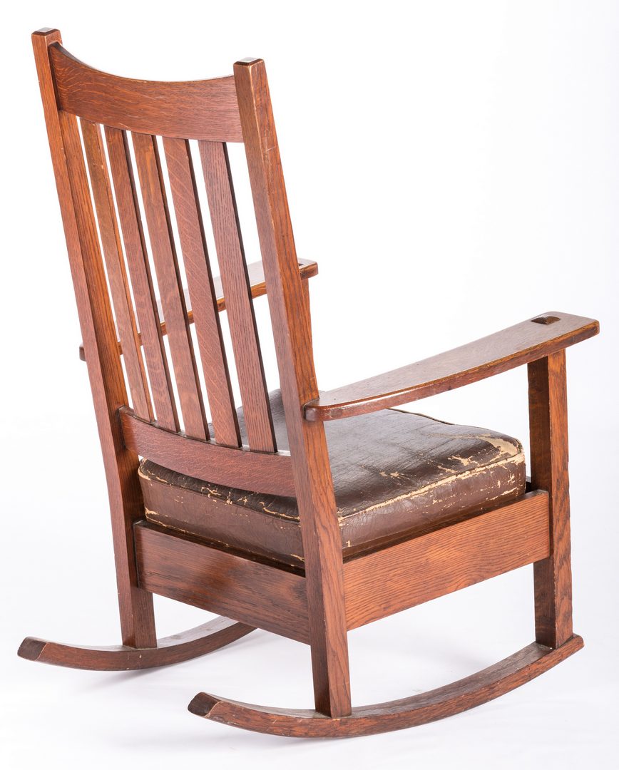 Lot 824: Arts & Crafts Limbert Rocking Chair