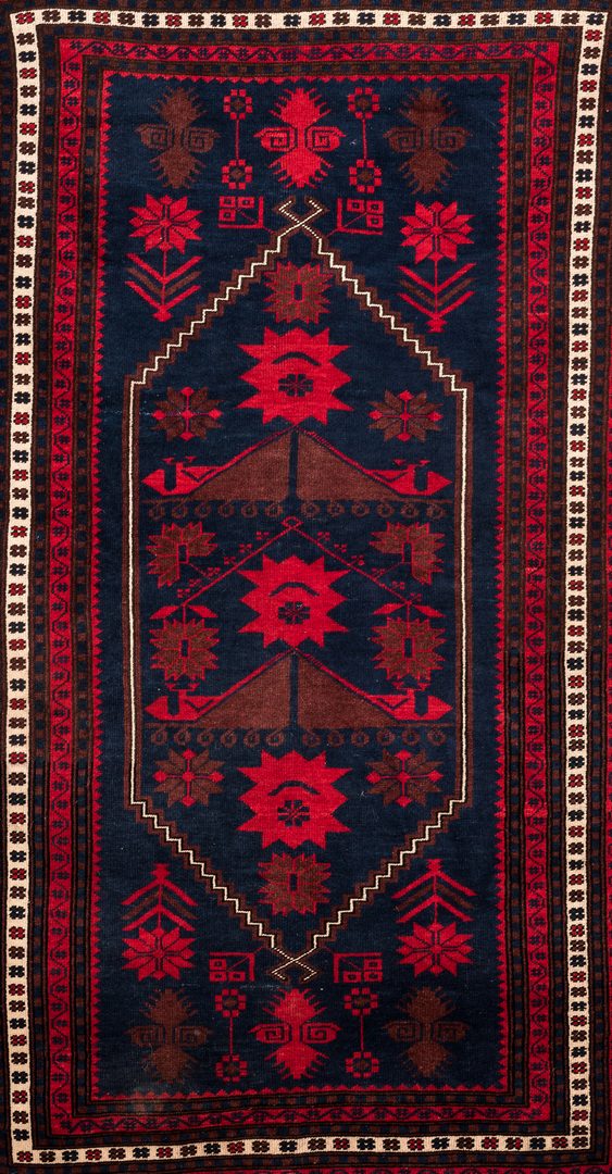 Lot 837: Semi-antique Turkish Tribal Rug, 6.5 x 3.8