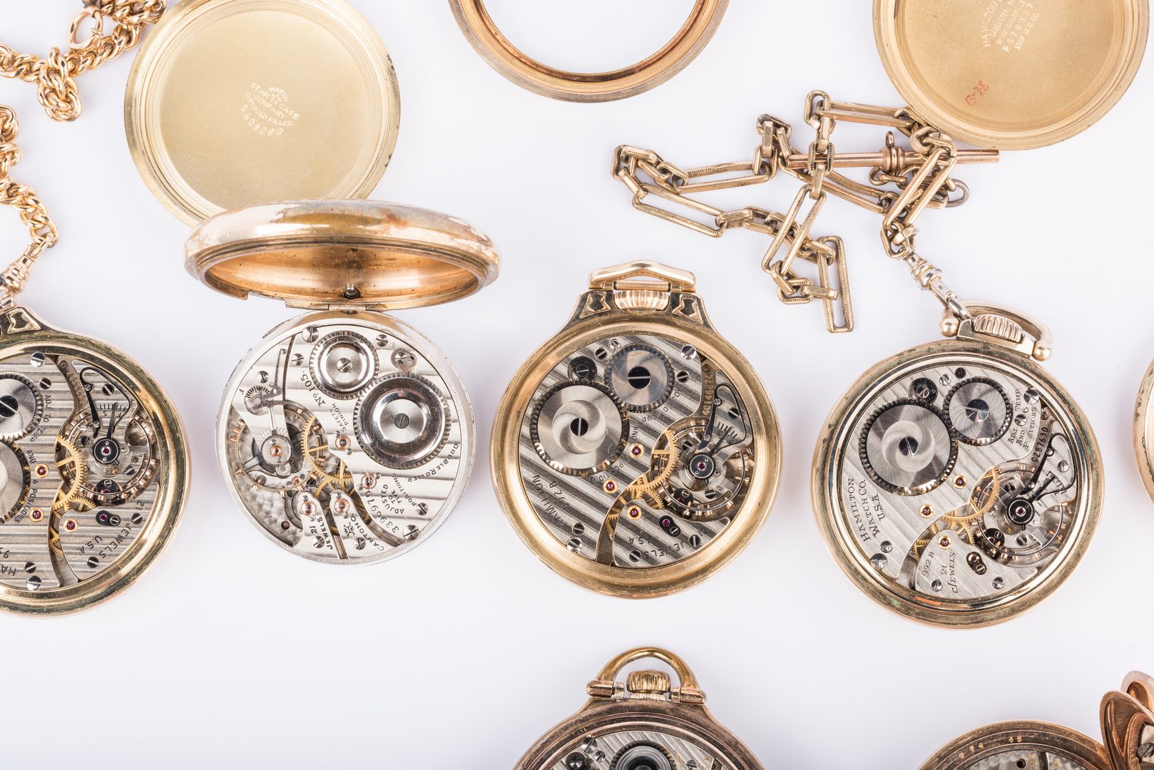 Lot 854: Group 6 Railway Pocket Watches plus 1 (7 total)