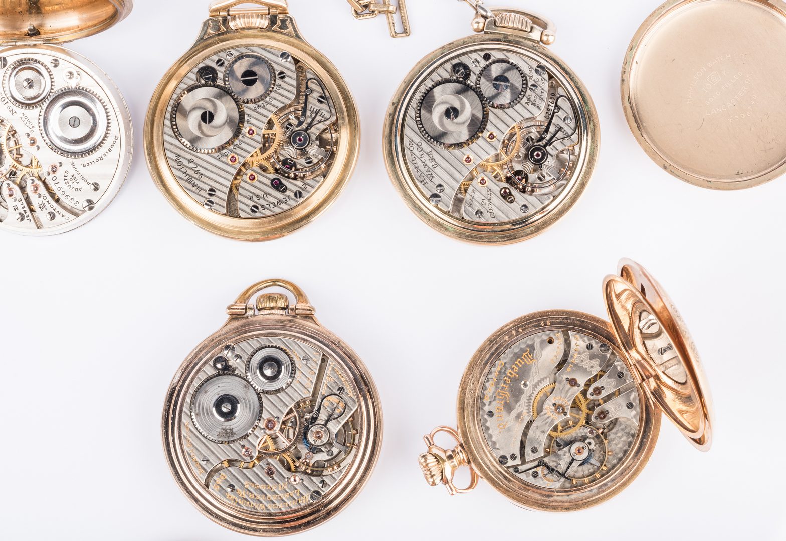 Lot 854: Group 6 Railway Pocket Watches plus 1 (7 total)