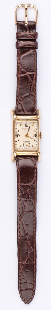 Lot 856: 14K Bulova Case Watch with leather strap | Case Auctions