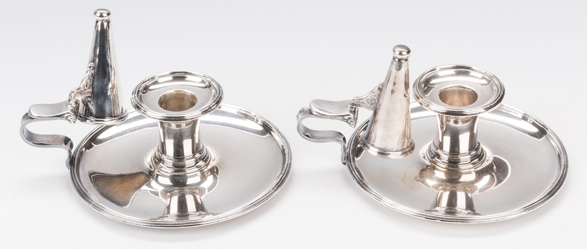 Lot 860: Old Sheffield, inc. Boulton Chambersticks, Coffee Pot and Small Salver