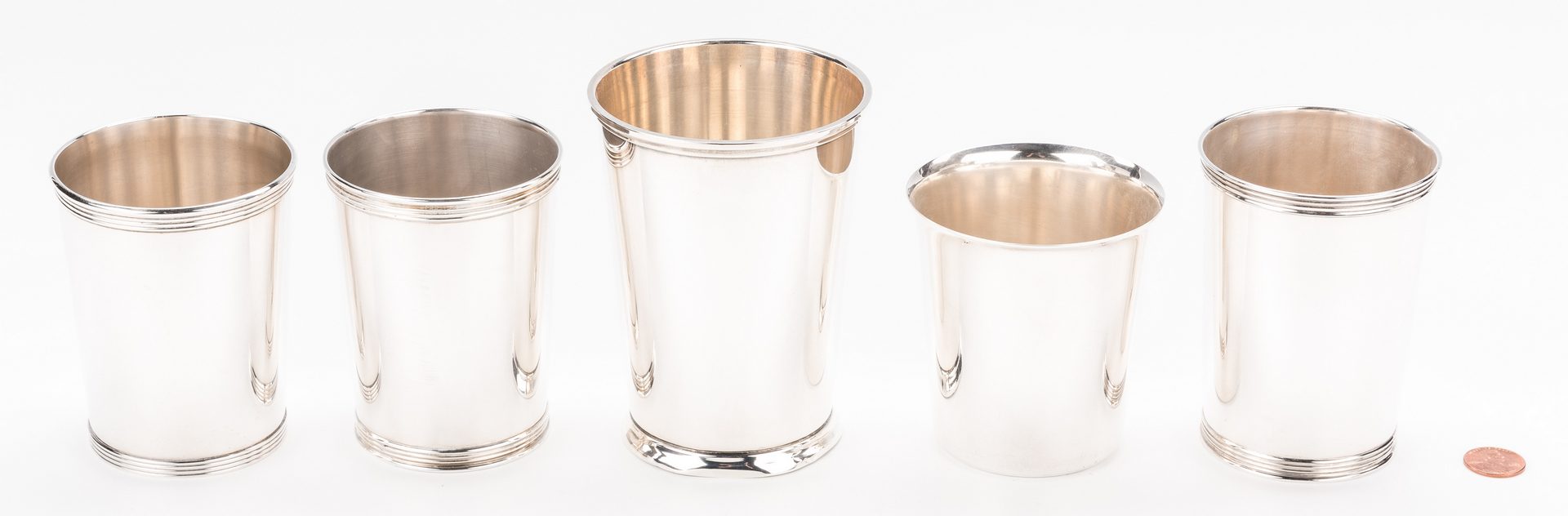 Lot 865: 5 Assorted Sterling Julep Cups