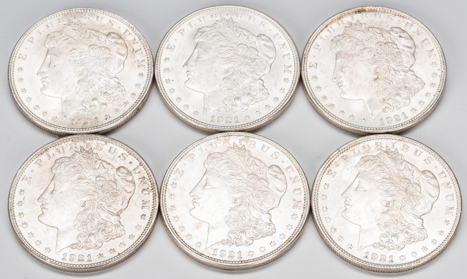 Lot 888: 53 U.S. 1921 Morgan Silver Dollars