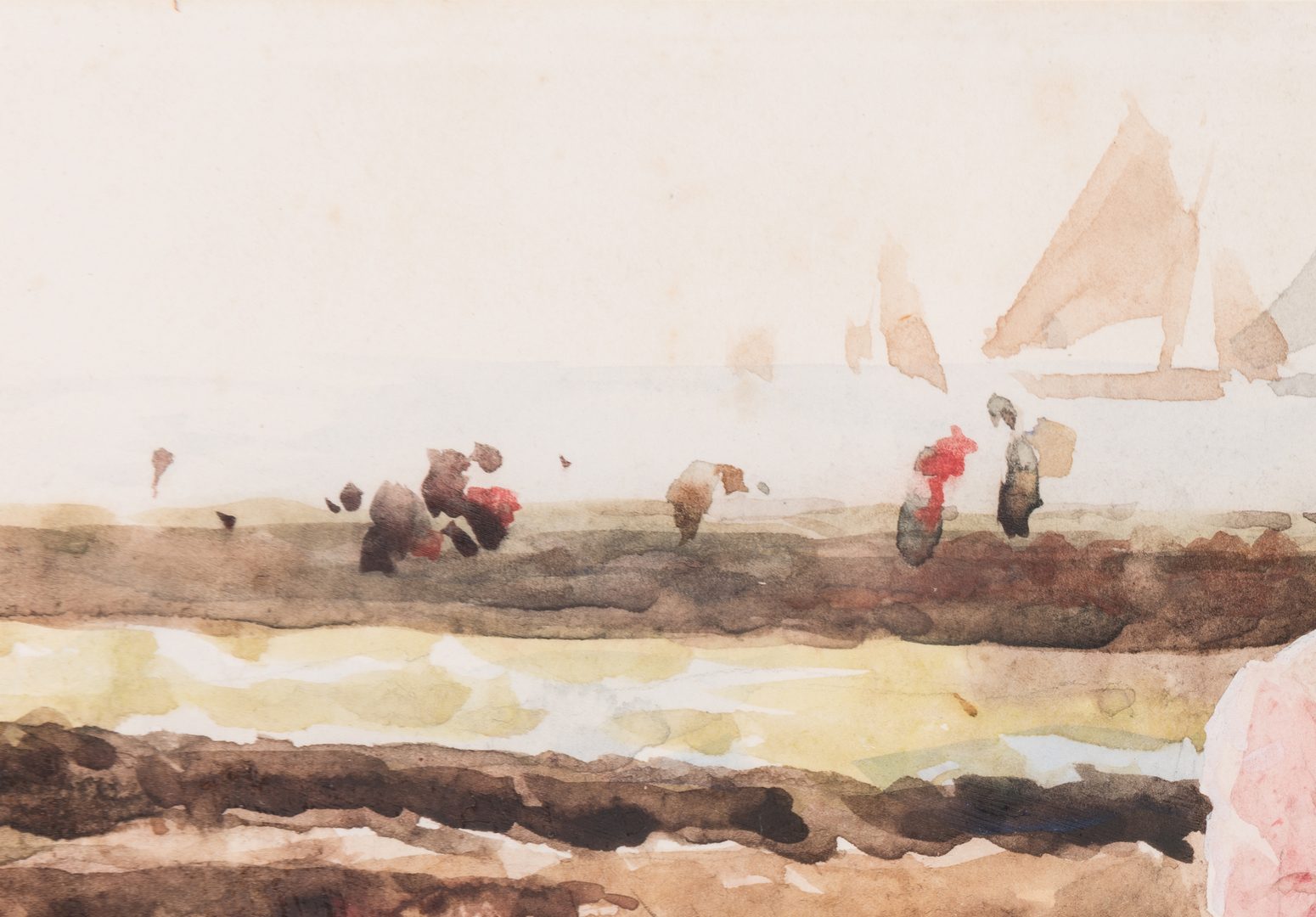 Lot 97: Alexander Mark Rossi Seashore Watercolor Painting