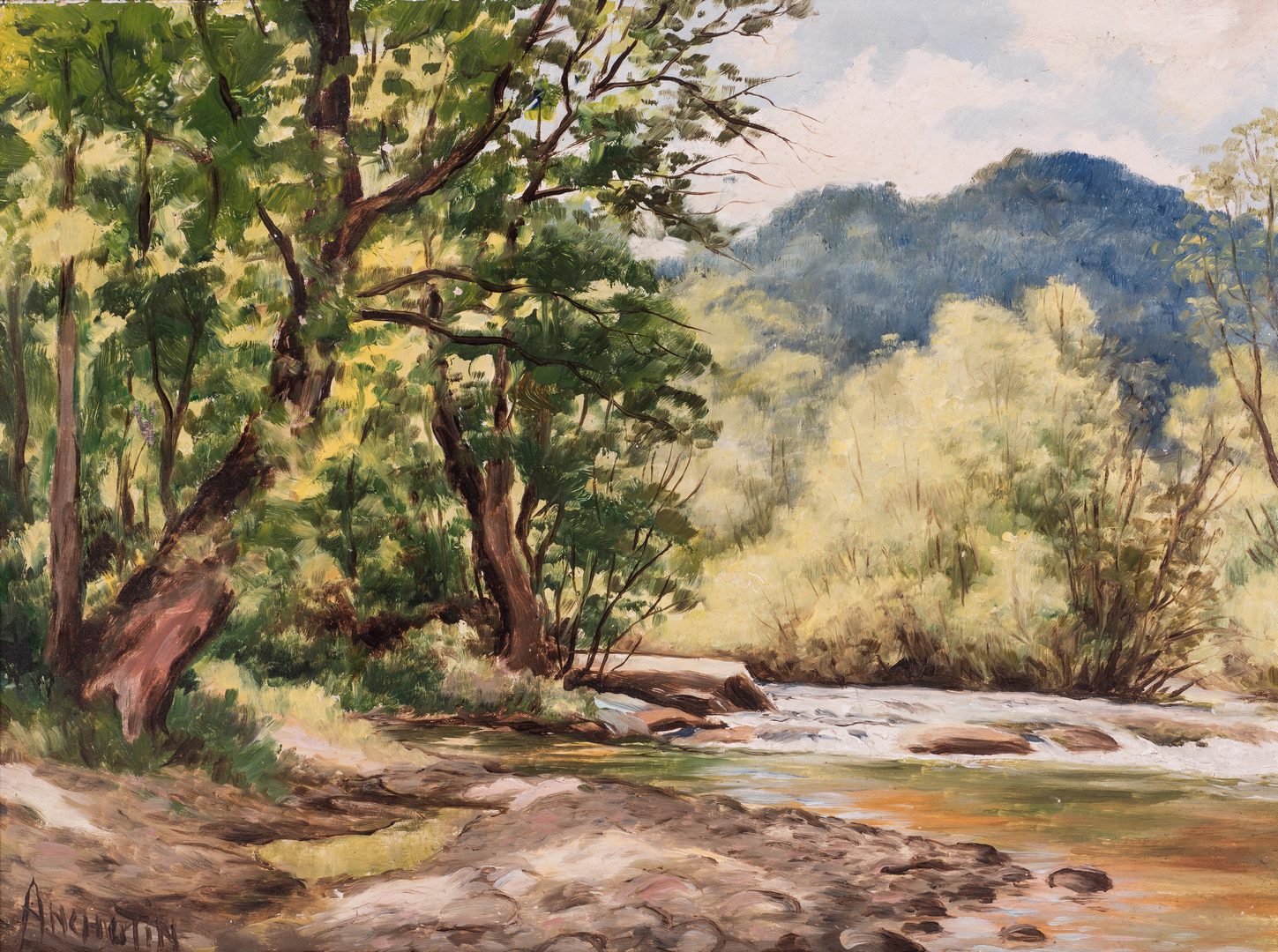 Lot 100: 2 Anchutin, O/B, Smoky Mountain Landscape Paintings