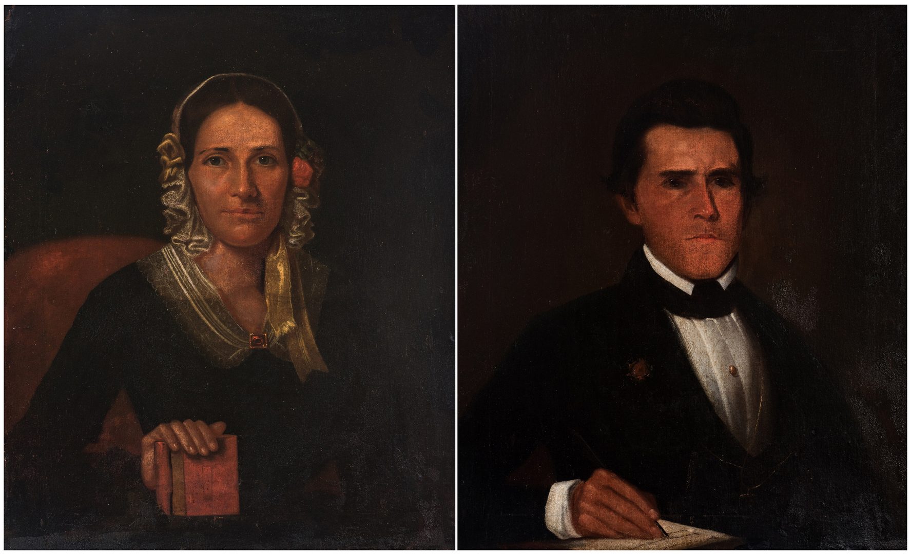 Lot 102: Pair of Samuel Shaver Portraits
