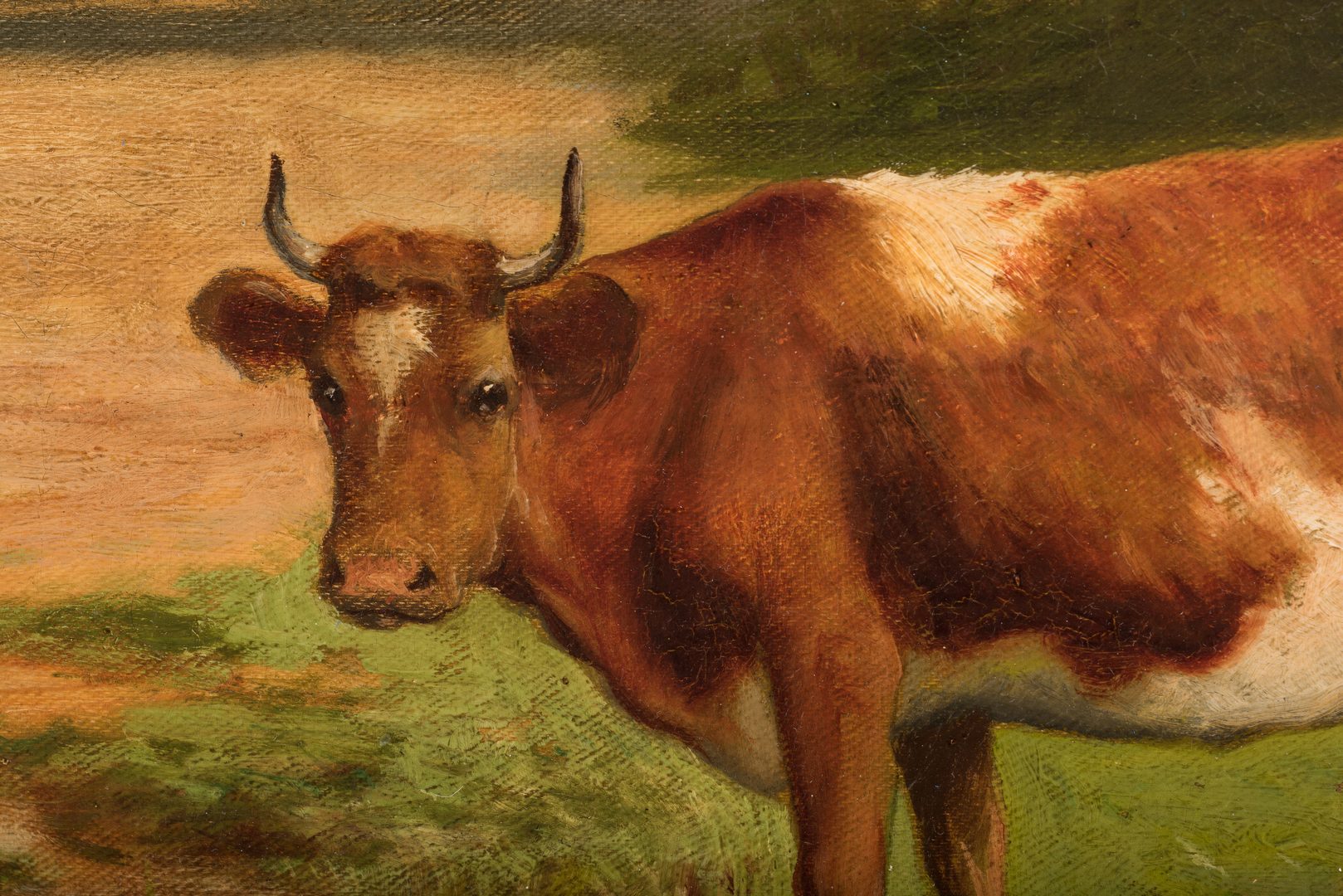 Lot 111: Robert Atkinson Fox, O/C, Cows on Country Road
