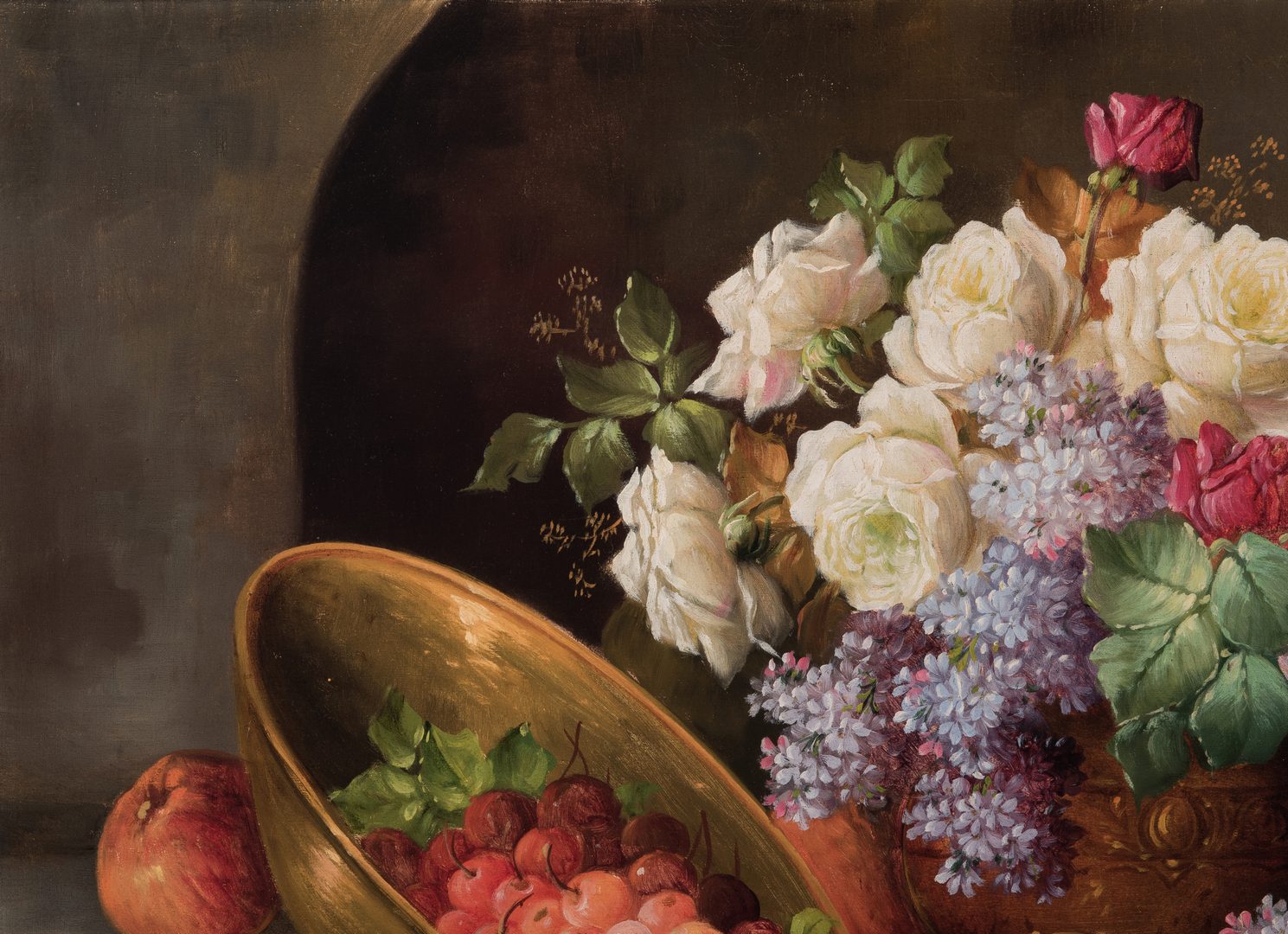Lot 126: Josef Planer, O/C Floral, Fruit Still Life