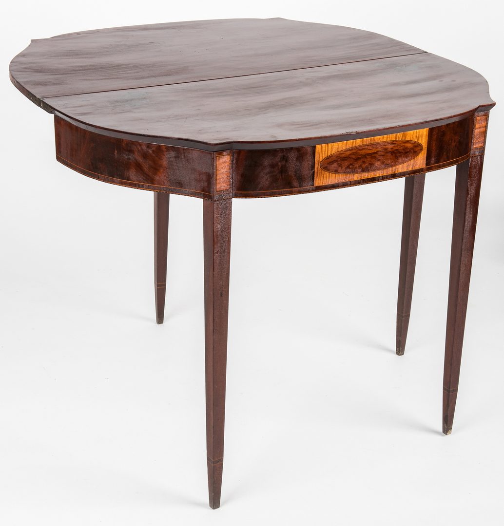 Lot 133: Federal Inlaid Game Table, Seymour School
