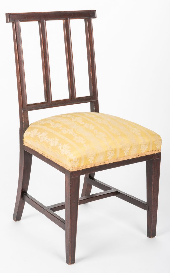 Lot 142: Two Federal American Side Chairs, Coleman History, one inlaid