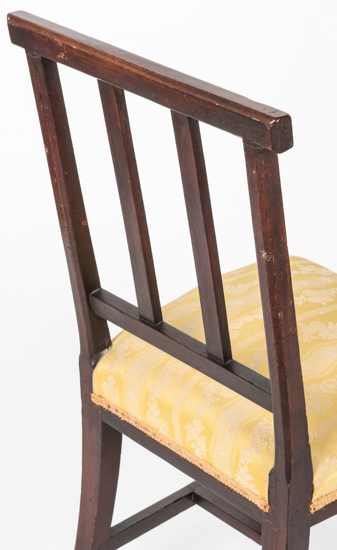Lot 142: Two Federal American Side Chairs, Coleman History, one inlaid