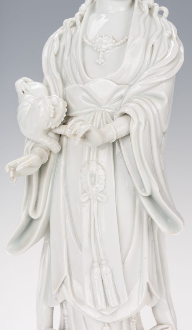 Lot 15: Blanc de Chine Porcelain Quan Yin Figure