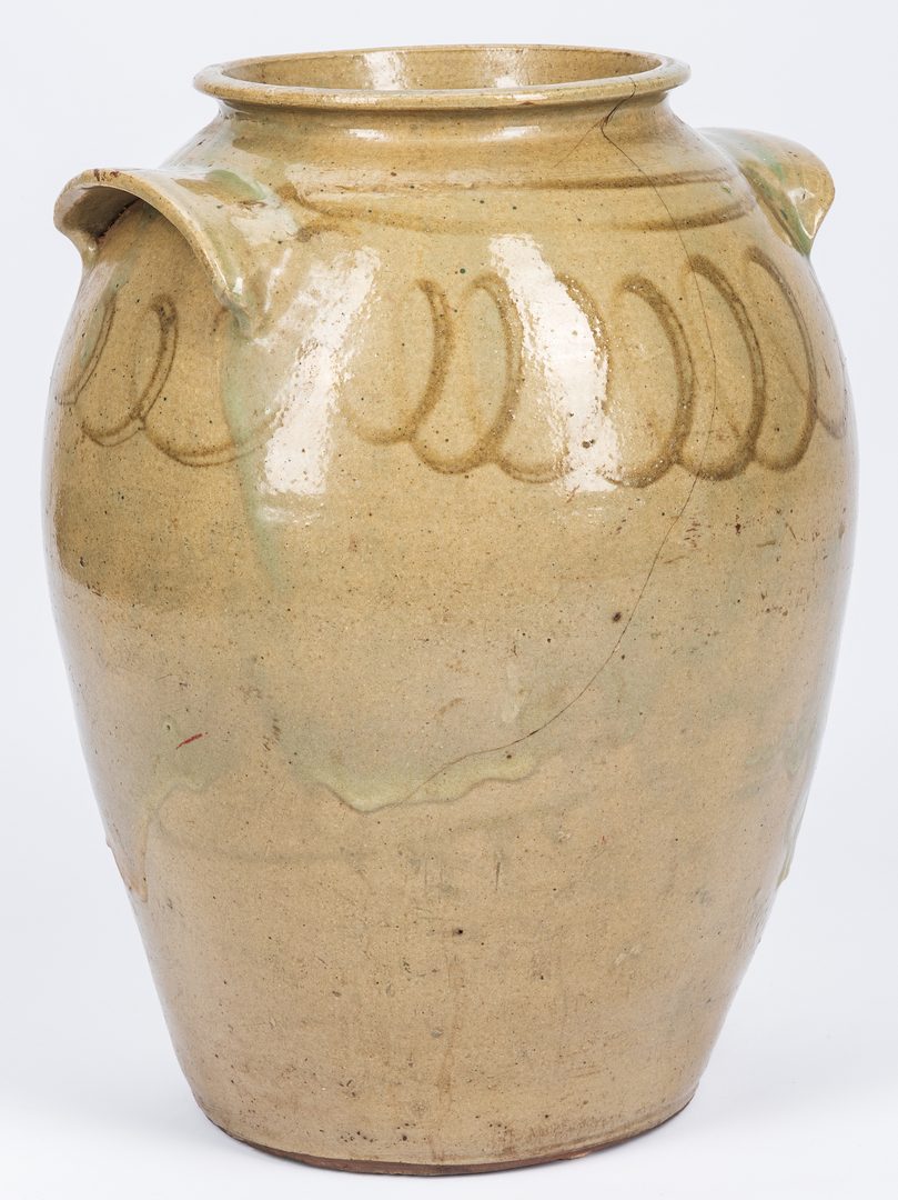 Lot 160: Edgefield South Carolina Decorated Pottery Jar