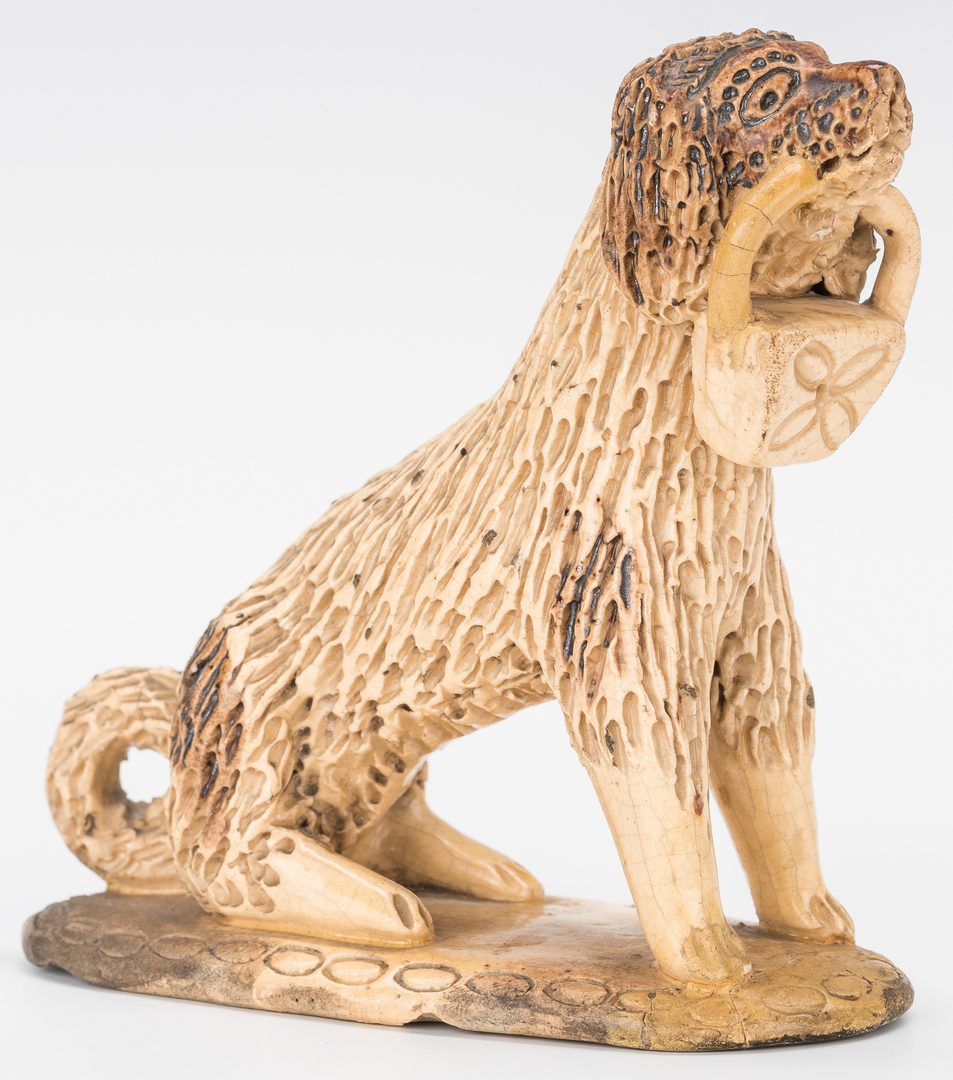 Lot 163: Figural Pottery Dog, attrib. to Bell