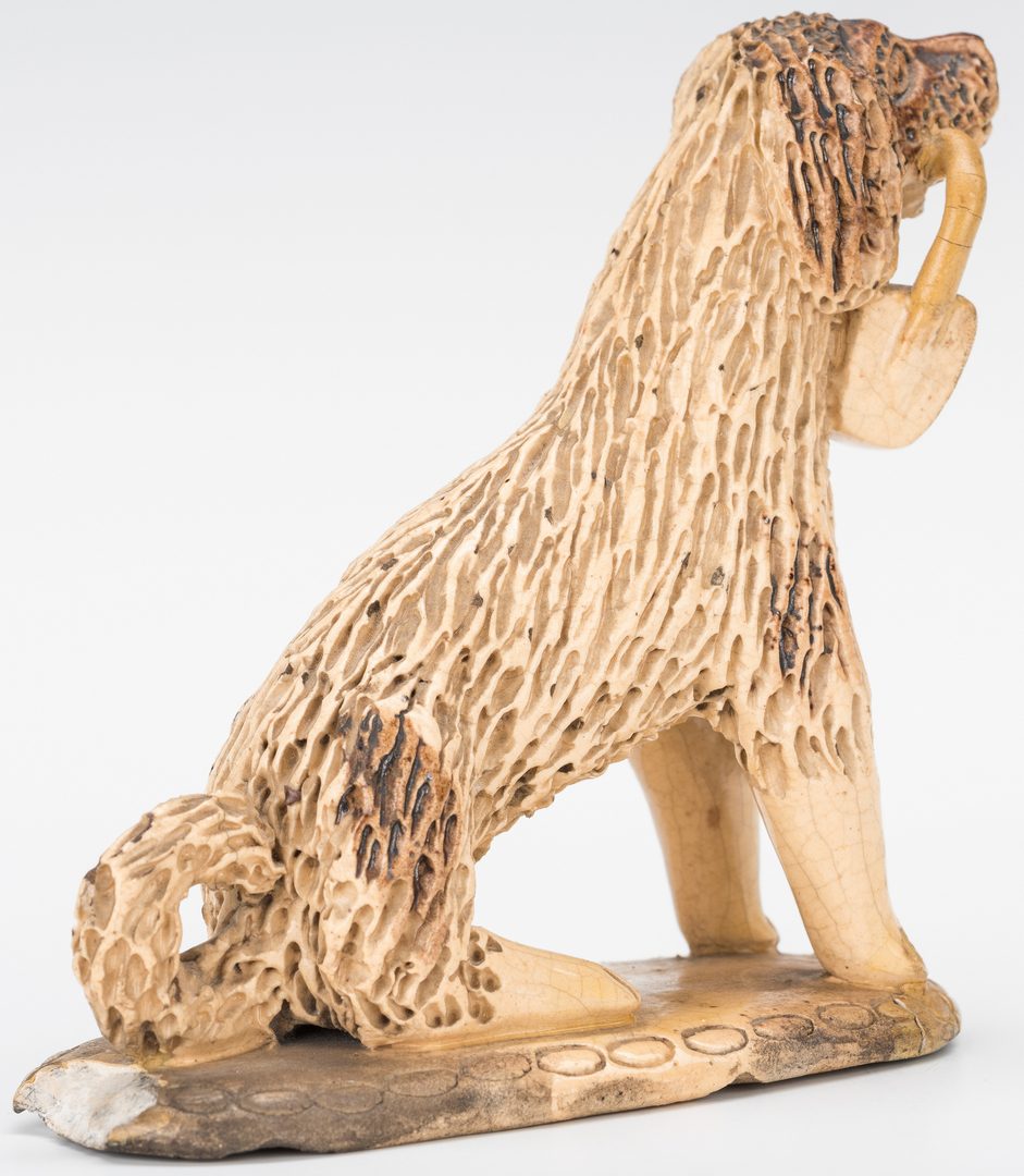 Lot 163: Figural Pottery Dog, attrib. to Bell