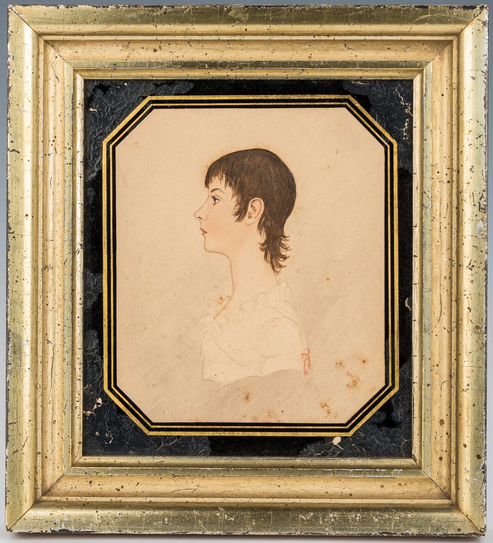 Lot 177: Virginia Miniature Portrait of Young Woman