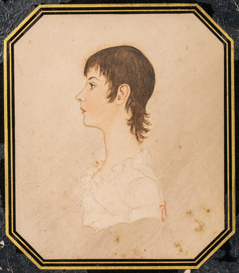 Lot 177: Virginia Miniature Portrait of Young Woman
