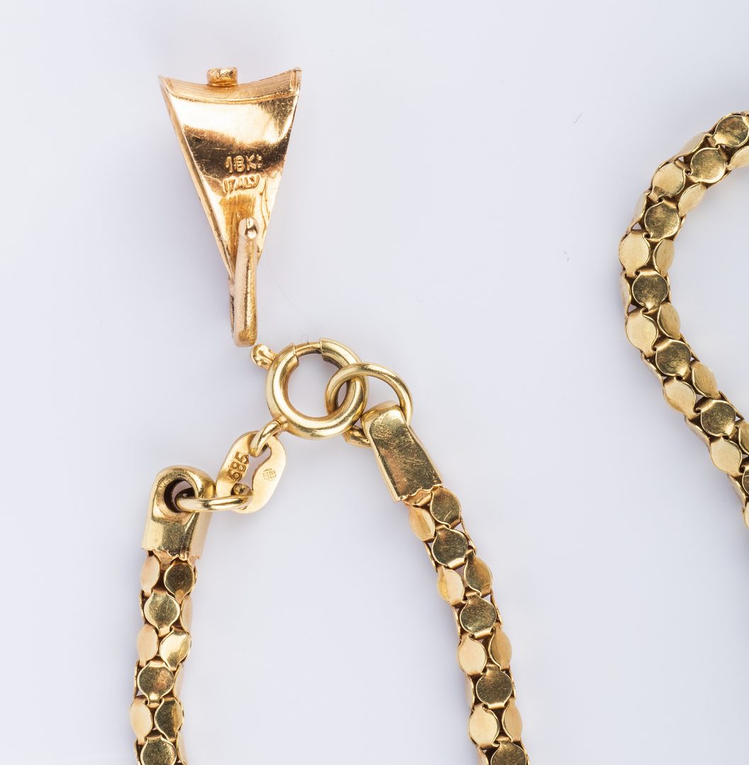 Lot 185: 14K/18K Diamond Enamel Necklace | Case Auctions