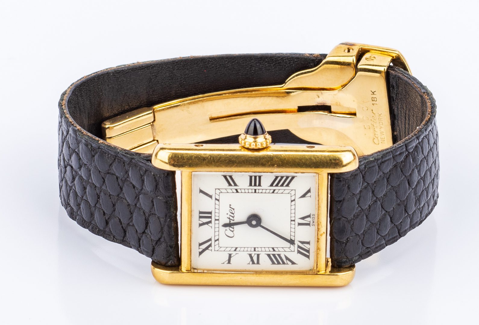 Lot 200: Lady's 18K Cartier Tank Watch