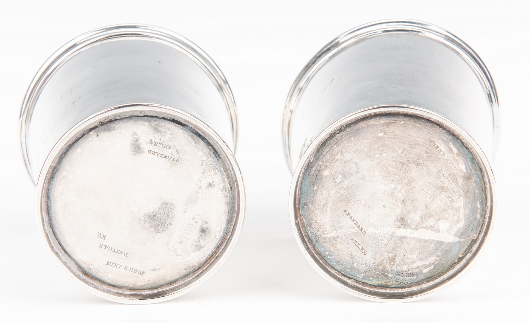Lot 202: 2 KY Coin Silver Julep Cups