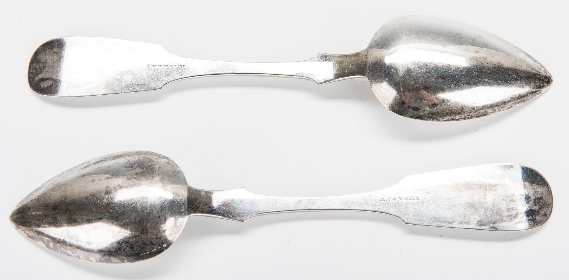 Lot 203: KY Coin Silver Ladle and Spoons, A. Conery