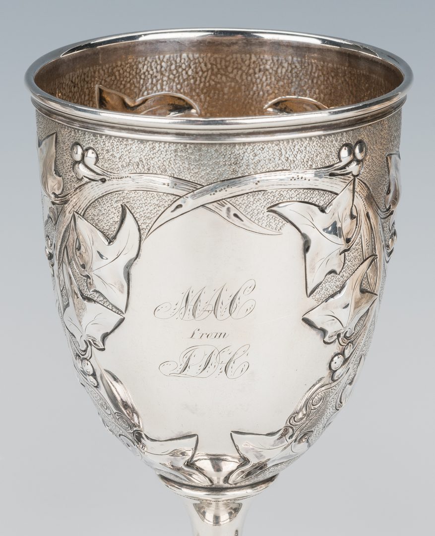 Lot 207: 3 Coin Silver Goblets, Marshall Family History