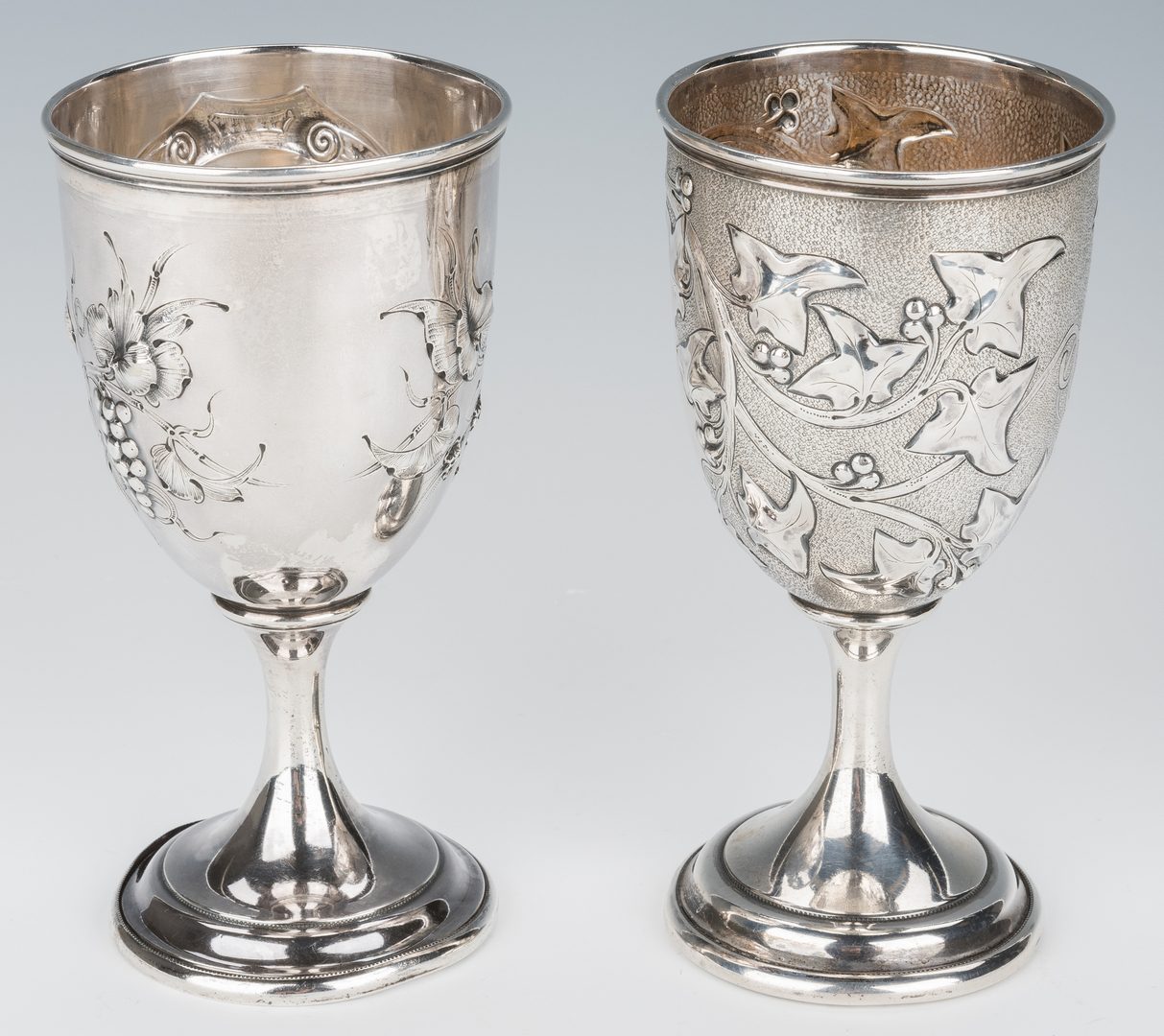 Lot 207: 3 Coin Silver Goblets, Marshall Family History