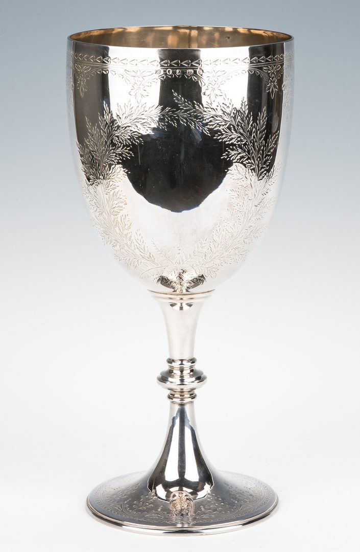 Lot 213: Oversized English Sterling Chalice