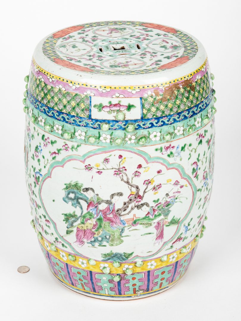 Lot 21: Chinese Famille Rose Porcelain Garden Seat