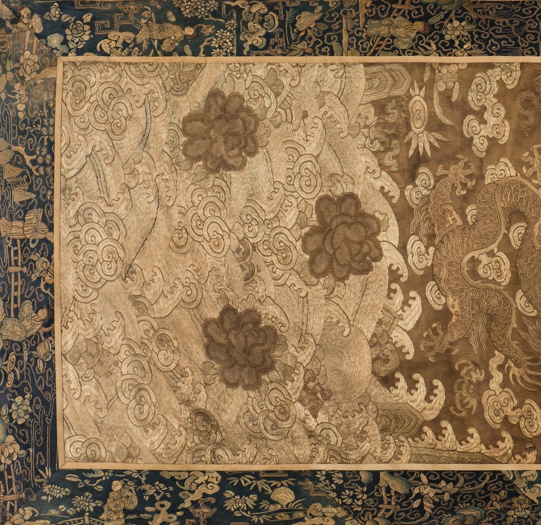 Lot 22: Chinese Qing Silk Embroidery