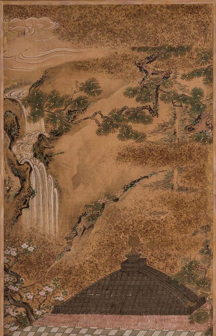 Lot 23: 4 Chinese Watercolor on Silk Panels