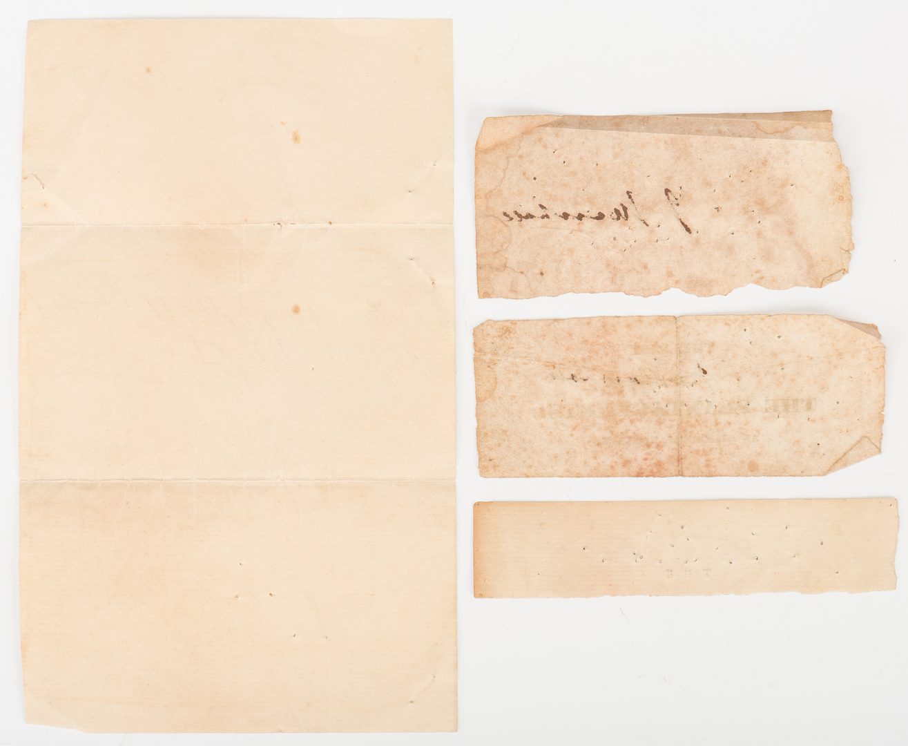 Lot 247: 1 George Washington & 2 John Marshall Cut Signatures, Plus Mt. Vernon Albumen Print