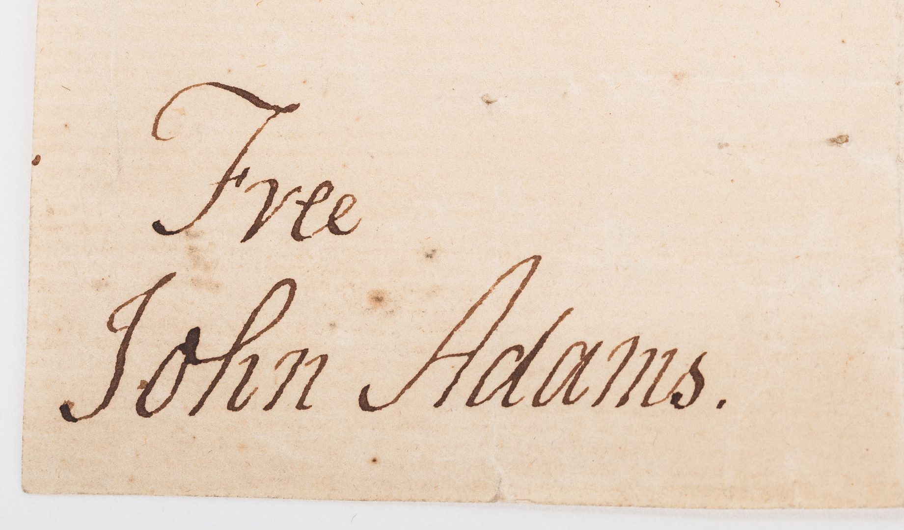 Lot 249: John Adams Signed Free Franked Envelope & Portrait Litho
