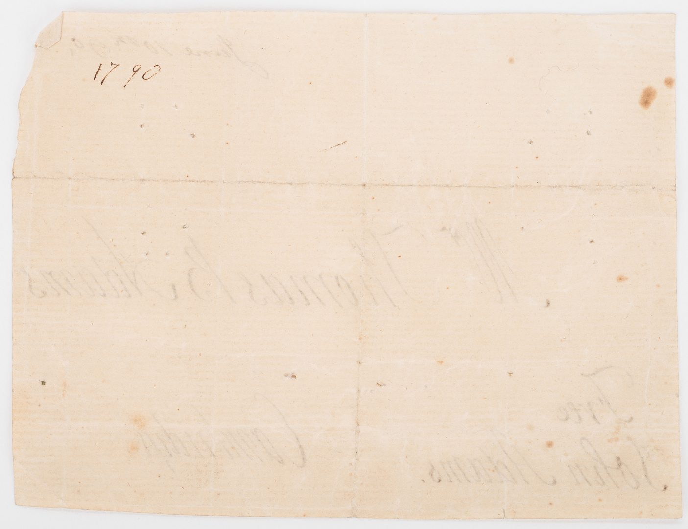 Lot 249: John Adams Signed Free Franked Envelope & Portrait Litho