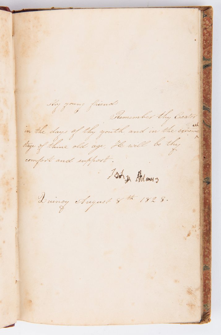 Lot 250: John Adams Archive, inc. book with end of life signature